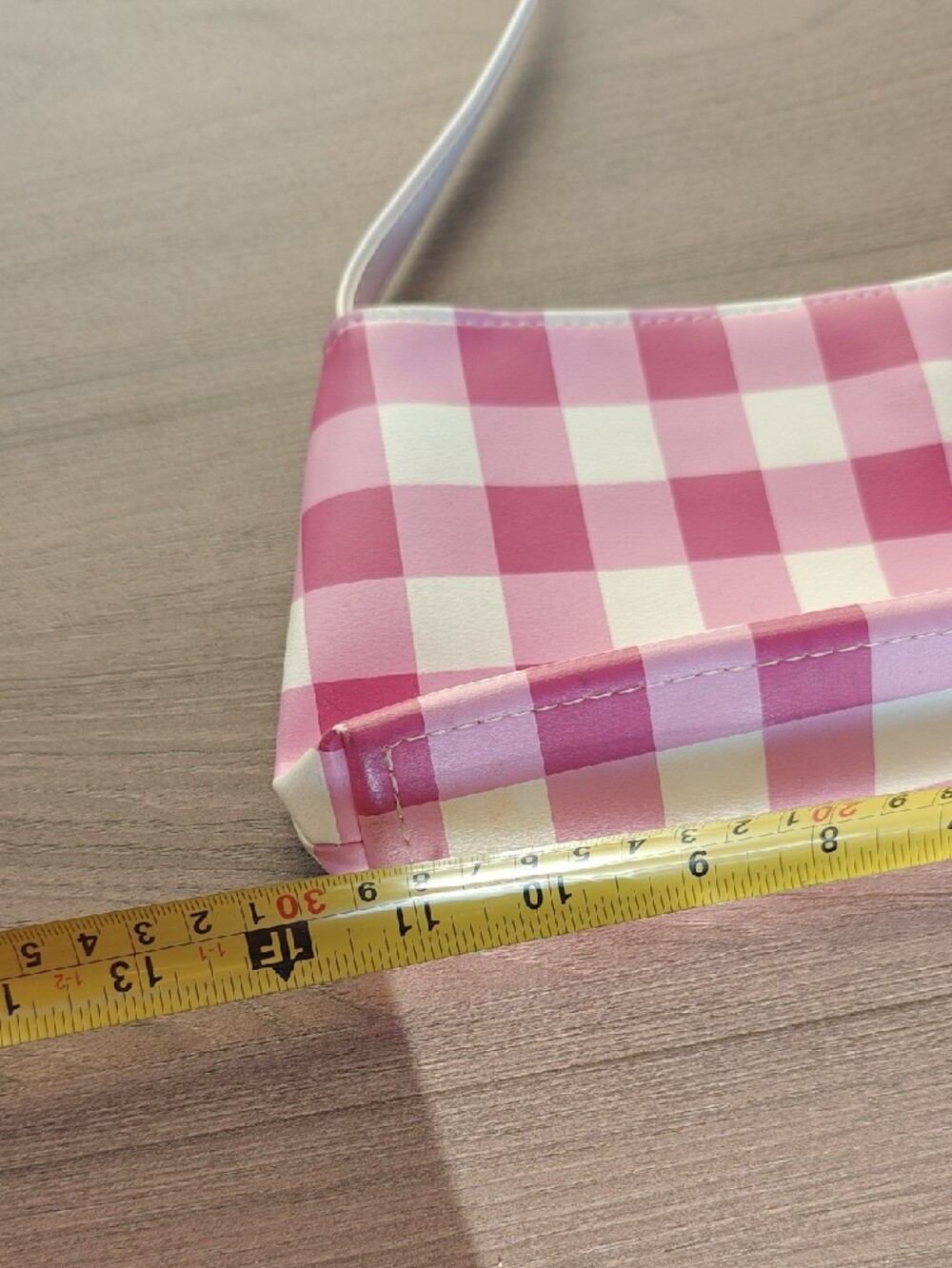 Vintage Y2K Paul Frank Pink Gingham Checkered Shoulder Bag Julius Monkey - Picture 10 of 16